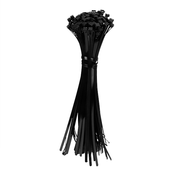 100 st Kabelbindningar Flera Användningsområden Fästelement Tjocka Tunna Nylon Dragkedjor Leveranser 8 x 400Svart