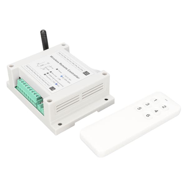 Fjärrkontrollmodul 6-kanals reläkontrollkort 433MHz AC 100‑265V