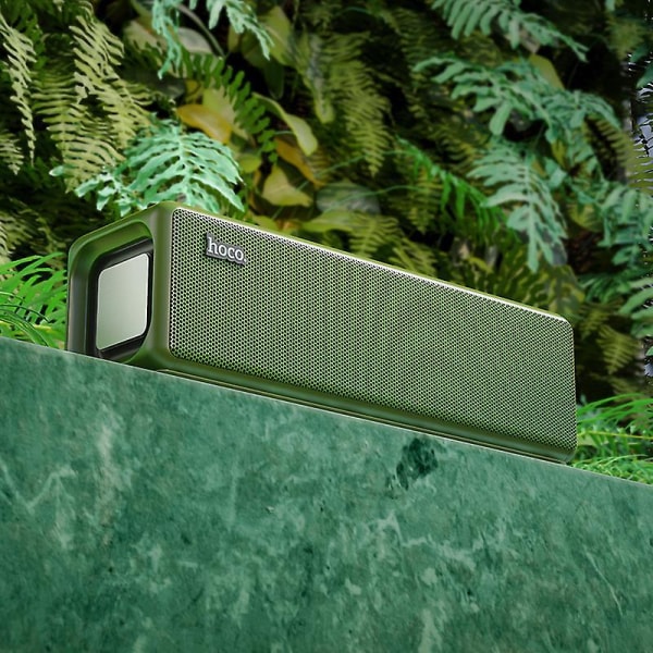 Langaton kannettava Bluetooth kaiutin, jossa on 5.0 stereoääni ja syvä basso, 4,5 mm:n ääniliitäntä (vihreä)