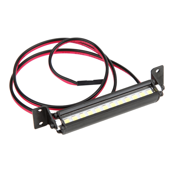 RC biltilbehør Mini 12 LED Light Bar Taklampe Passer for TRX-4 Scx10 1/10 4WD Crawler Black