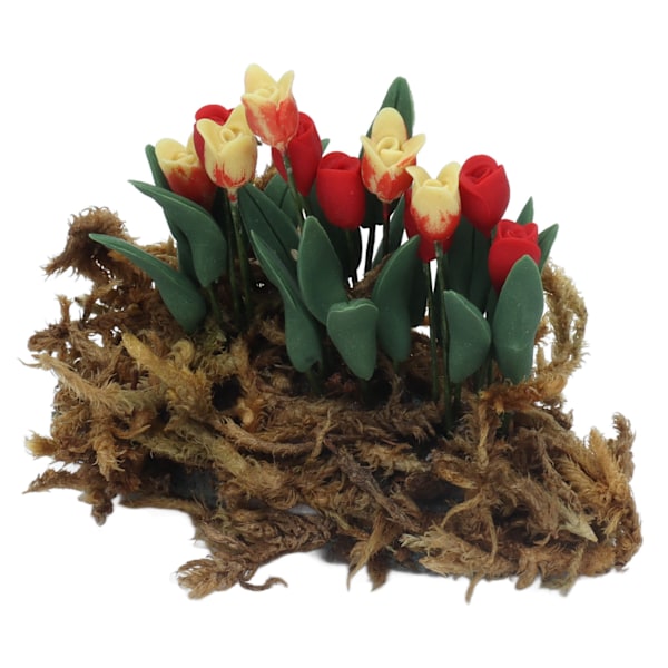 1:12 DIY Simuleringsdukkehus Blomster Miniature Dukkehus Mos Plæne Have Scene Dekoration