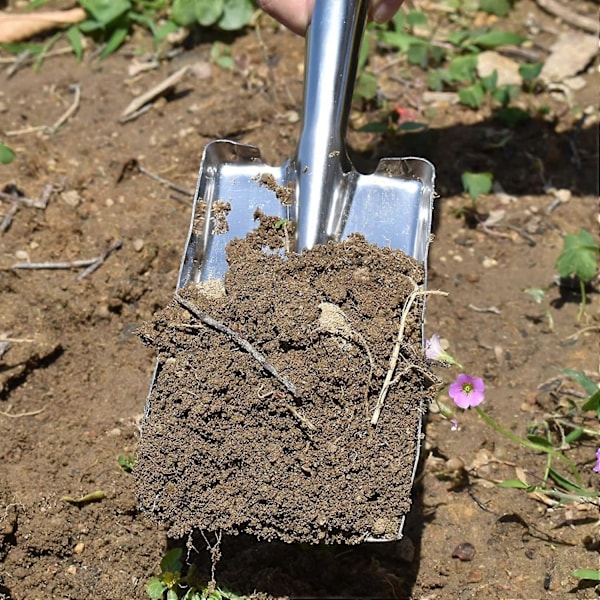 Hagespade Håndspader Rustfritt Stål Mini Spade Hagearbeid Håndverktøy for Planting, Omplanting, Luking, Graving (2)