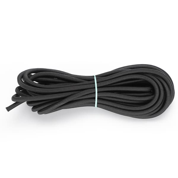 7 mm 10 m / 32,8 fot runt elastiskt rep med stark elasticitet för kläder DIY Svart