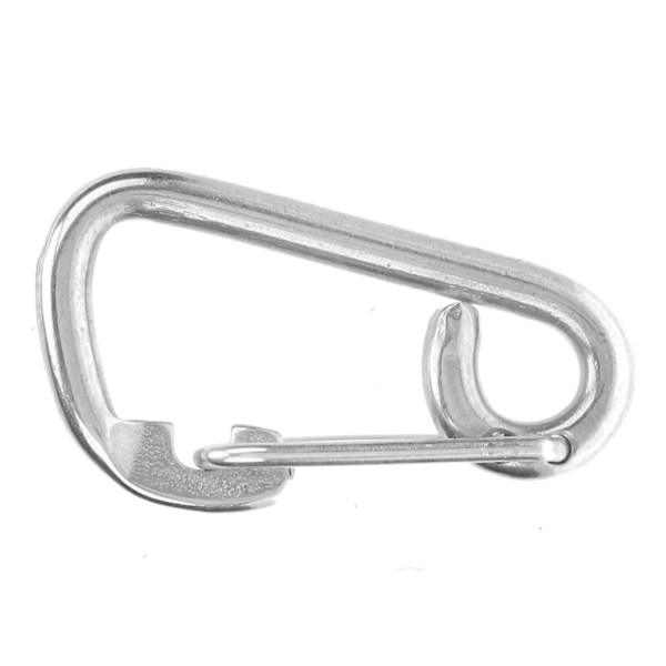 Sikkerhedskrog i rustfrit stål, smedet, enkel, antirust, antikorrosion, stærk fjederlås, tilbehør (60 mm)