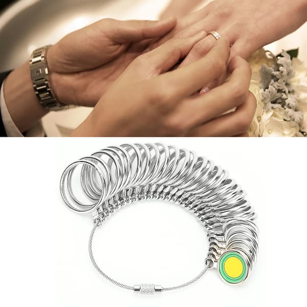 Metal Ring Sizer Fingerring Fingerstørrelsesmåler Smykkeværktøj Tilbehør US Størrelse