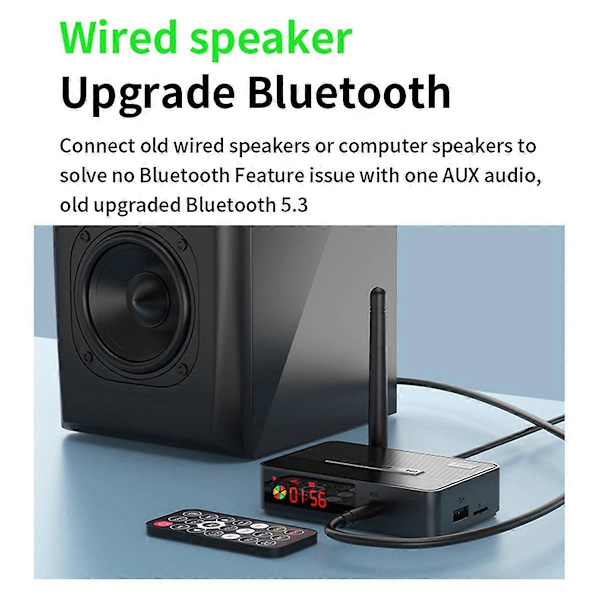 Bluetooth 5.3 Mottagar Sändare Adapter Koaxial Fiber Optisk Adapter