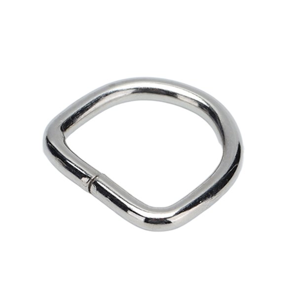 50 stk. D-ringe i premiumjern - robuste, holdbare, farveægte, udsøgte, brede anvendelsesmuligheder - metal D-ringe til tasker, tøj, pung - sølv 2x11x11mm