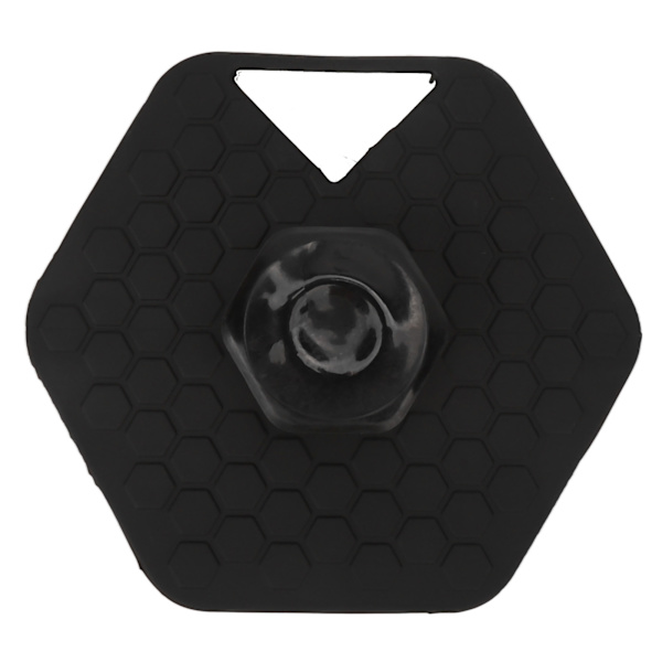Silikonbadborste Multifunktionell polygonal Mjuk Effektiv rengöring Silikonskrubber för bad Diskdisk Svart