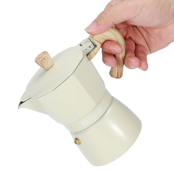 Åttakantig aluminiumkaffekanna Vattenkokare Kaffebryggare Mokakanna för hemkafé svag gul150ml