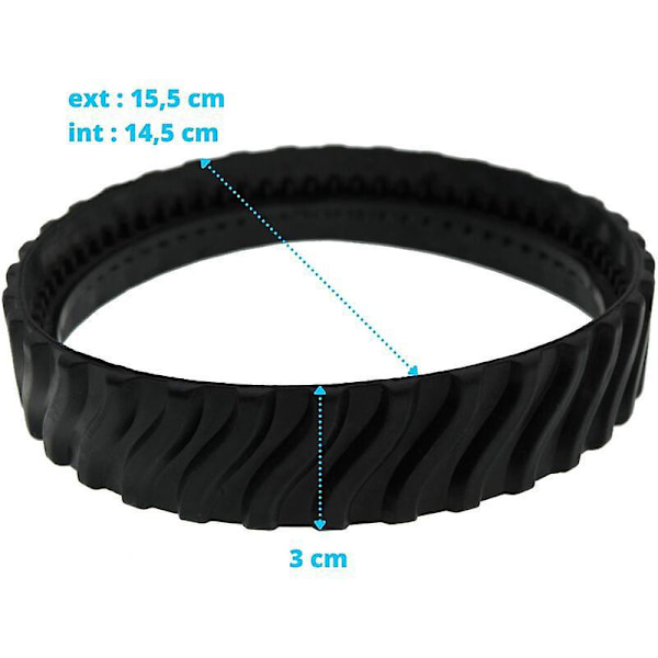 2 band anpassningsbara för Zodiac MX6 MX8 MX9, poolrengöringsrobot däck R0526100