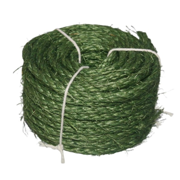 Naturlig Sisal Rep Kraftigt Kattklösersättningssnöre för Klösstolpe DIY Hantverk Zekai Grön XL