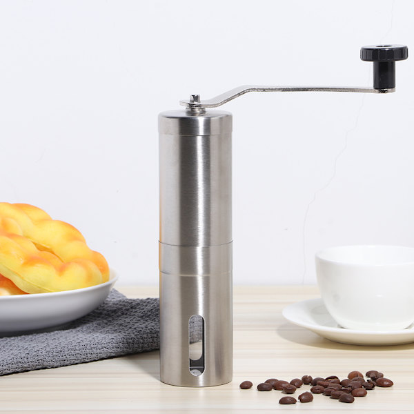 Bärbar manuell kaffekvarn i rostfritt stål, handvev kvarn, slipverktyg för kök