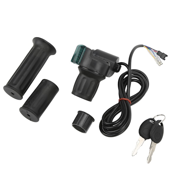 Elektrisk cykel Twist Throttle Grip Set Universal Speed Governer med display Højre halvgreb til elektriske køretøjer