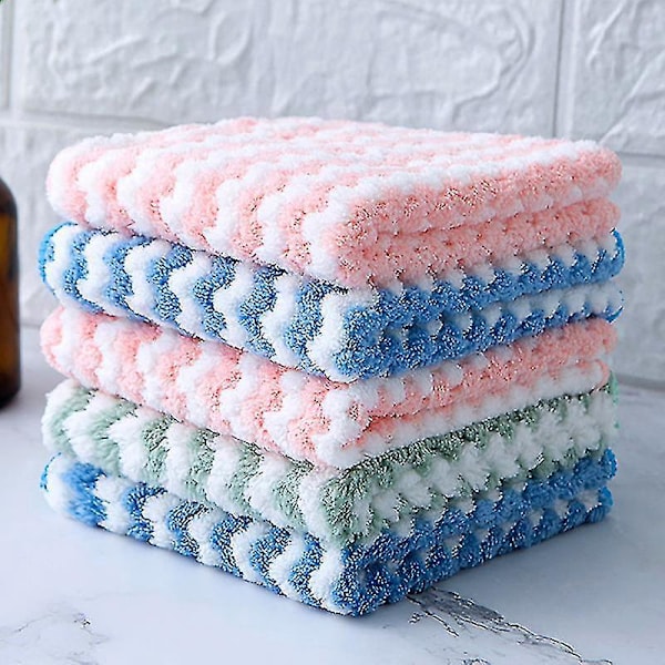 Mikrofiber Køkken Rengøringsklud Sæt - 10\" x 10\" - Ideel til Vask og Tørring af Opvask