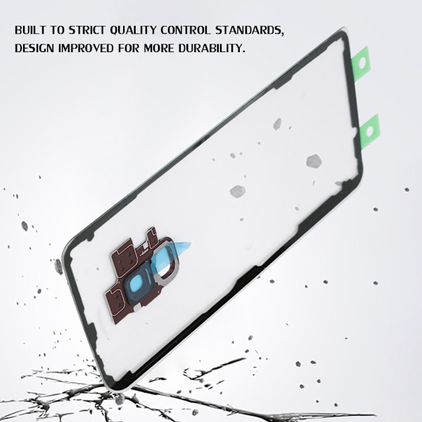 Puhelimen takakuori Samsung S9 G960 -mallille, läpinäkyvä lasinen takakansi (punainen)