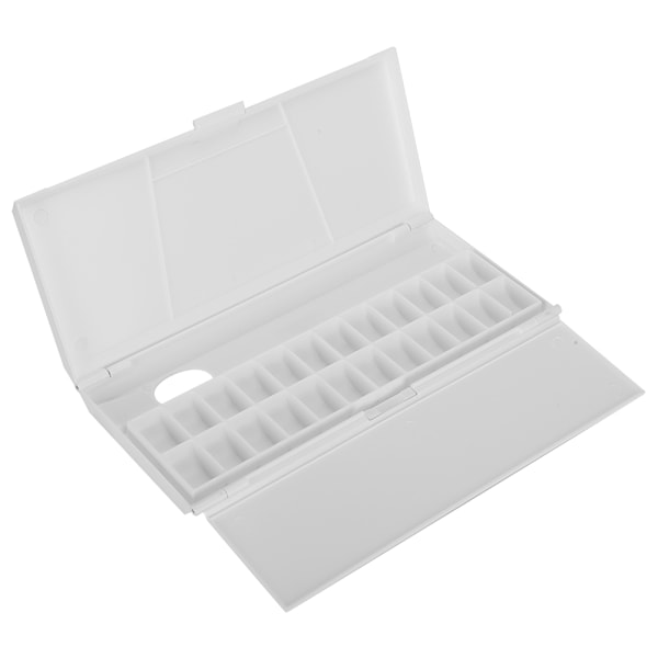 Måla Palett Box Akvarell Akryl Gouache Vikning Håll våt 24 Grids Paint Tool