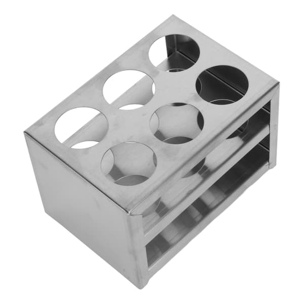 Reagensglasstativ 304 rustfrit stål 6 huller 3 lag laboratoriestativ til 32 mm rør
