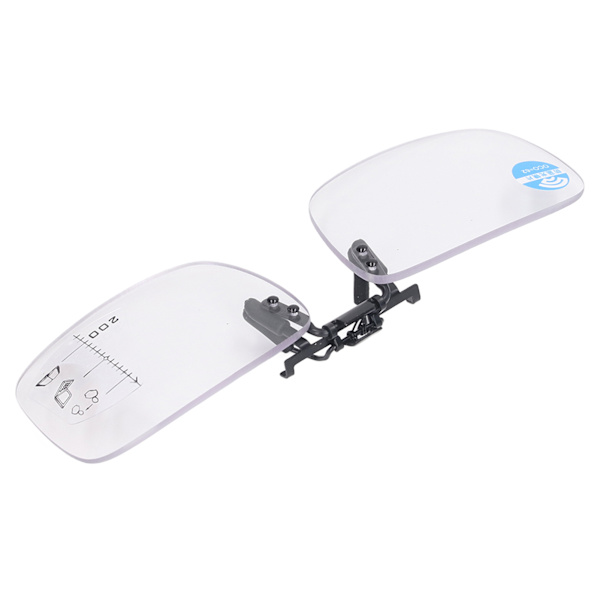 Multifokus-lesebriller Blå belysning Blokkering Clear Eyesight Clip On Briller for eldre +200