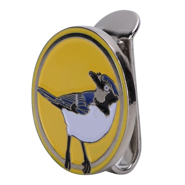 Metall magnetisk golfhette hatte visir klips ball markør tilbehør (gul fugl)