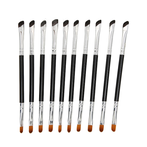 10pcs Sickle Eyeliner Brush Double Ended Sickle Eyeliner Detail Brush for Makeup Cosmetic