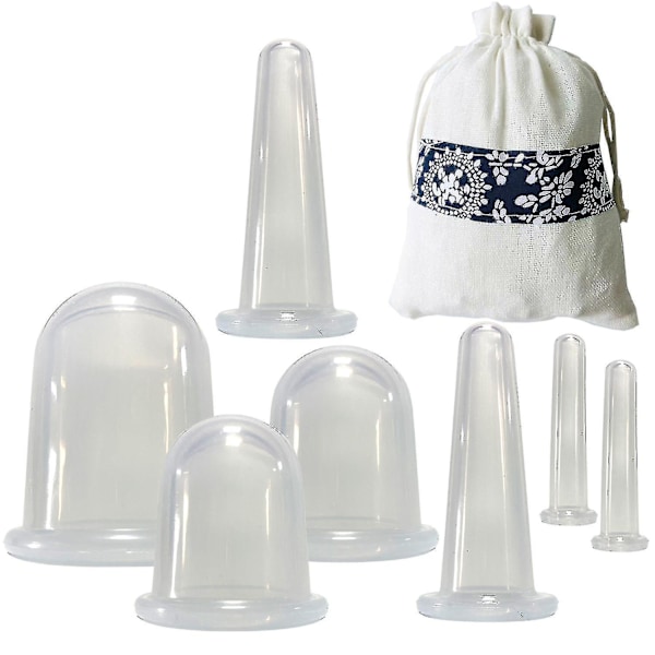 Silikon Vacuumkoppar Set för Anti-Cellulit Massage - 7 st