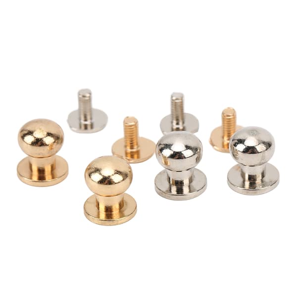 200 uppsättningar munknit 9x8mm lätt kopparmaterial DIY lädernit för dekorativa kläder skor väskor guld silver