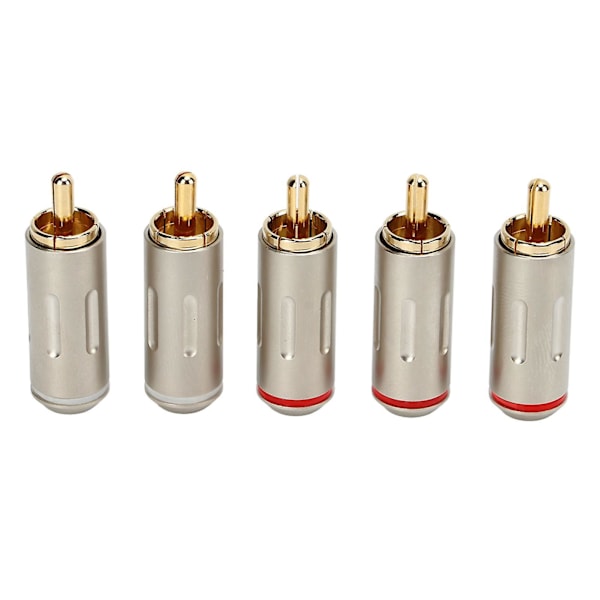 5 st RCA Hane Kontakt Adapter Metall Hög Hållfasthet Slitstark Ljudkabel Adapter för Bil