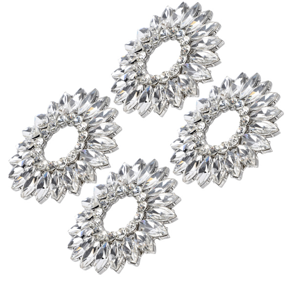 4 st zinkjärnlegering blomsko dekoration fashionabla glänsande blomsko klämma solros