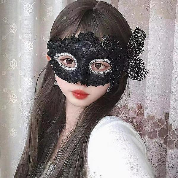 Eleganta spetsmask i venetiansk stil för par - perfekt för karneval eller maskeradbal