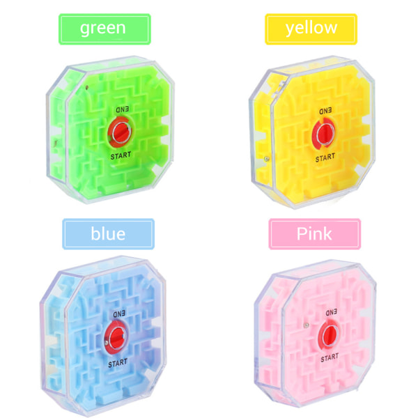 Färgglada 3D-pärlor Labyrinth Cube Toy - Rolig tidig pedagogisk leksak för barn