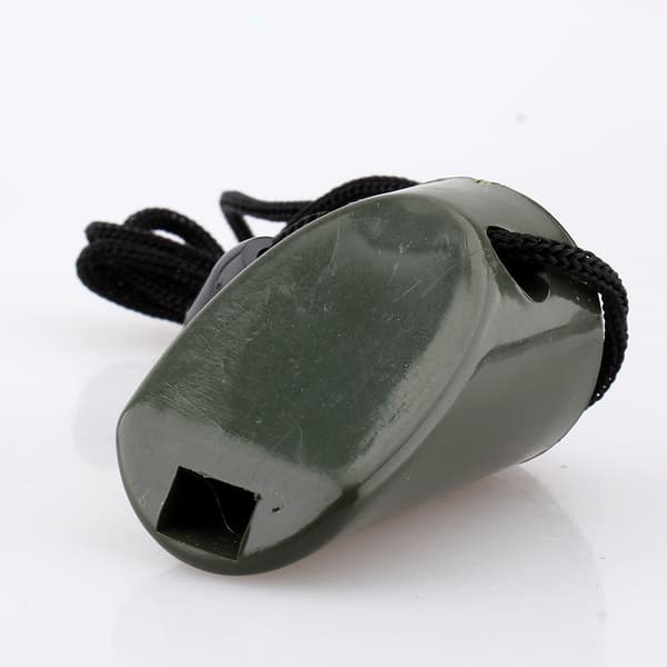 Ny 7 i 1 Camping Overlevelsesfløjte Kompas Termometer Lommelygte Forstørrelsesglas Sæt