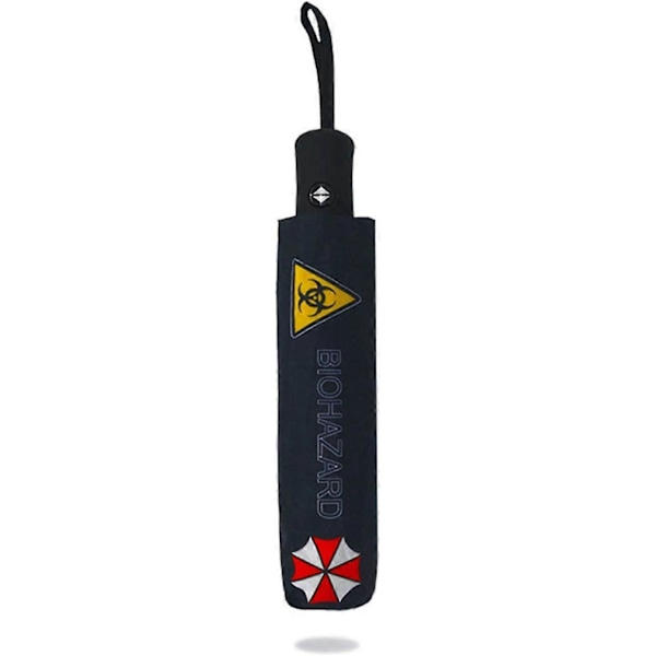 Kreativ Zombie Ond stil Paraply Mode Mænd Foldbar Automatisk Paraply Regn Sort Belægning Solparaply 98CM