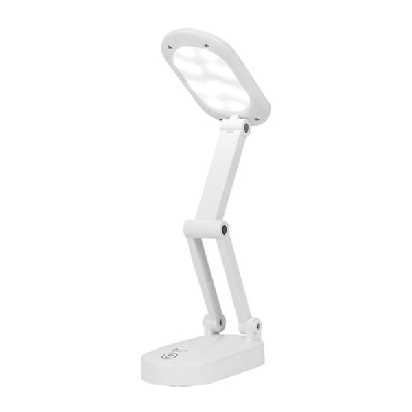 Vit Mini Vikbar Laddningsbar Trådlös Lampa Dimbar Bärbar Batteridriven Ljus