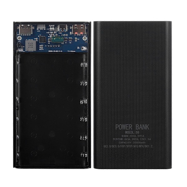 18650 Batteri Power Bank Boks til 6X18650 Batteri Powerbank Case(A)