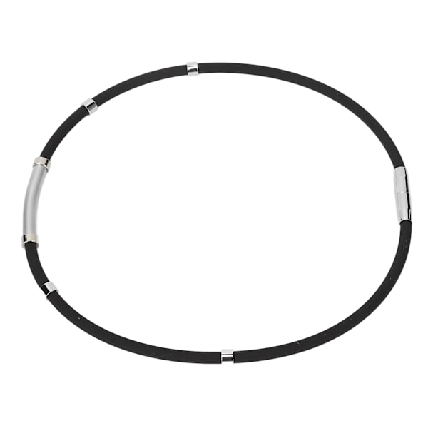 Negativ ion metal ring silikone sports halskæde mænd kvinder justerbar magnetisk spænde balance halskæde