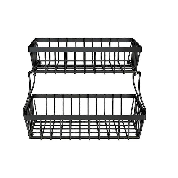 2-kerroksinen hedelmäkori metallinen hedelmäkulho leipäkorit