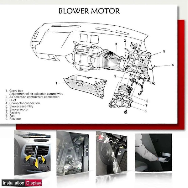 HVAC Blæser Varmelegememotor med Blæserhjul til