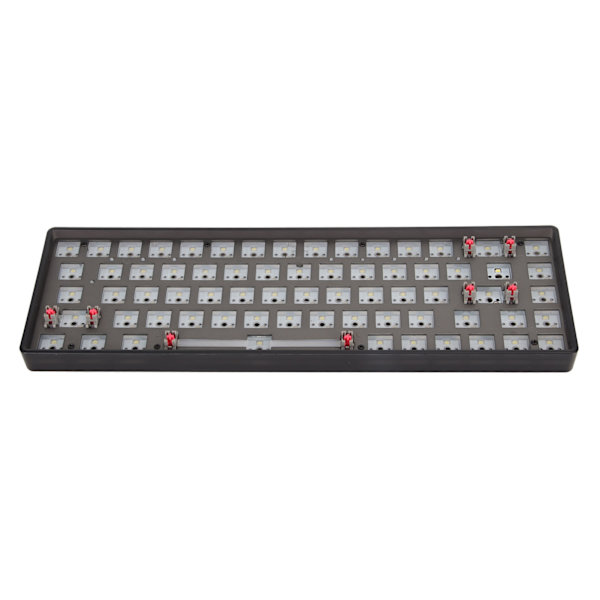 Mekanisk tangentbordssats 68 tangenter 2,4G BT trådbundet läge 65% layout Hot Swap anpassat spelande tangentbord för DIY-byte svart