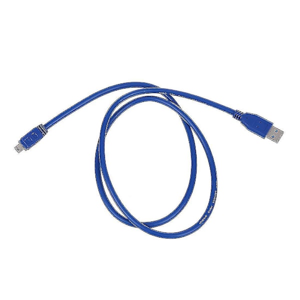 Blå Supersnabb USB 3.0 Typ A Hane Till Mini B 10 Pin Hane Adapter Kabel Sladd-B2