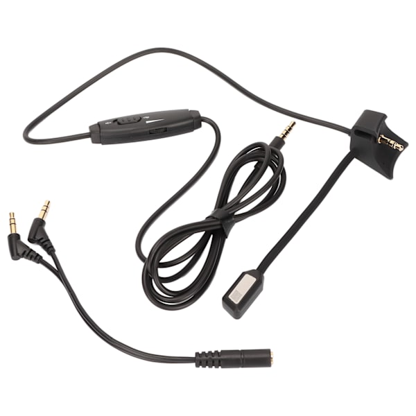 Boom Mikrofon Kabel Støyreduksjon Gaming Headset Mikrofonkabel med Volumkontroll Mute Switch for PS5 for Xbox PC