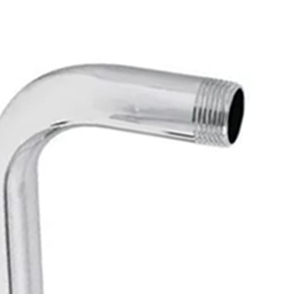 Dusjarmrør 50 cm total lengde 20 mm diameter rundt rustfritt stål forkrommet rustbestandig dusjhode-arm