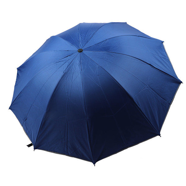 Sol og regn paraply med reflekterende stribe manuel 10 knogler folde paraply med LED lommelygte til rejser
