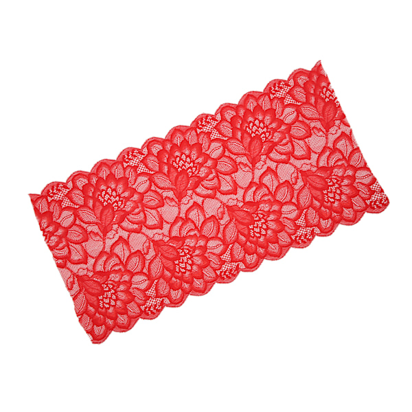 Spetsband 10 meter 23 cm bredd dekorativ elegant spetskant för presentförpackning brudkläder broderidekoration klarröd