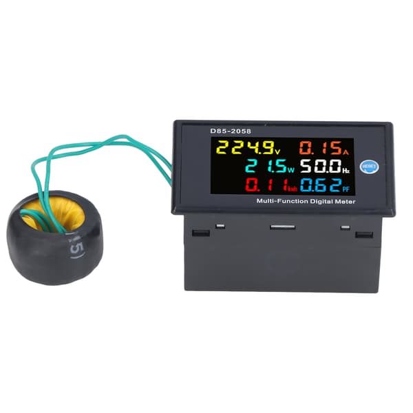 Effektmätare Enfas LCD Digital Display Spänning Ström Mätare Testare AC 40‑300V