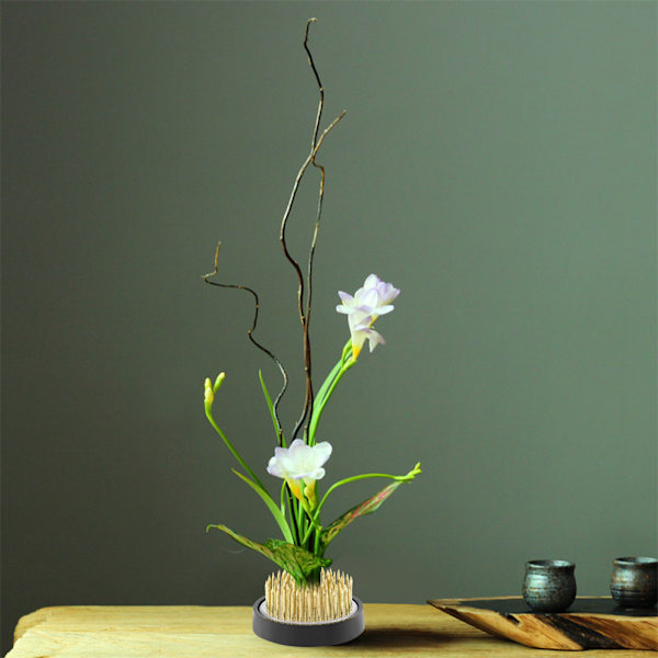 Pyöreä kukka-asetelma Pin Ikebana Kenzan Kukka-asetelma Kiinteä järjestelytyökalu (Dia. 40mm)
