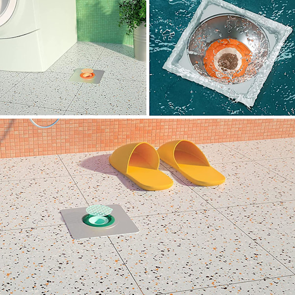 Stycken Golvbrunnssilar för Dusch, Luktskyddande Anslutningar, Lämplig för Badrum, Kök, Toalett, Tvättstuga, Hotell, Orange, 8.5*7.5cm