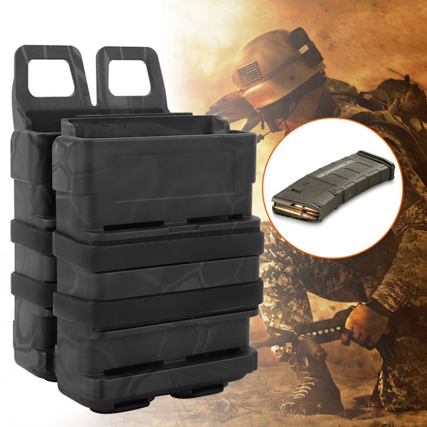 Utomhus bärbar kamouflage dubbelmagasinficka magasinbärarbox tillbehör (TY)