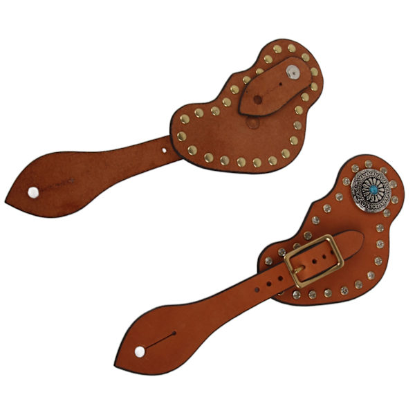 1 Pari kannusremmiä Western Retro Horse Spur Strap soljella hevosten koulutukseen suojavarusteet Ruskea
