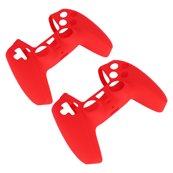 2 stk DOBE Antiskid Silikon Spillkonsoll Beskyttelse Gamepad Håndtakgrep for PS5(Rød ) Rouge