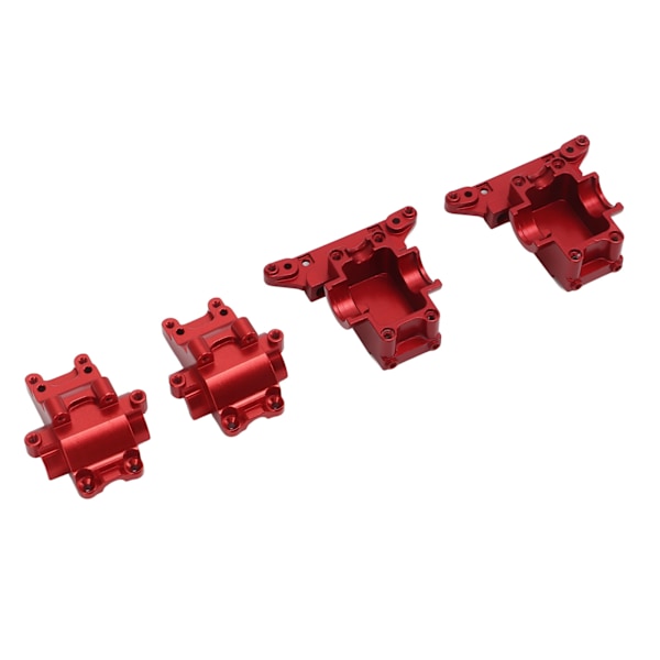 Front og bakre girkasse i aluminiumlegering RC differensialhus for Traxxas LaTrax Teton rød